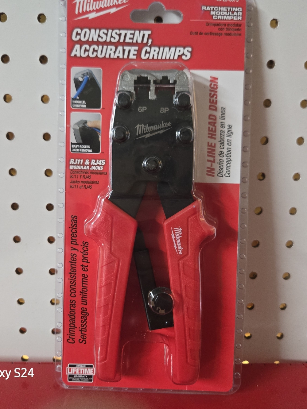 Milwaukee Red Ratcheting Modular Crimper for RJ11 & RJ45